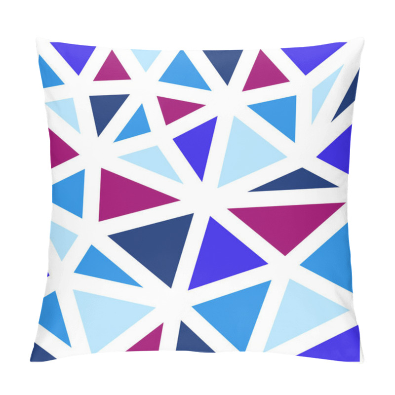 Personality  Background Made From Blue Triangles Pillow Covers