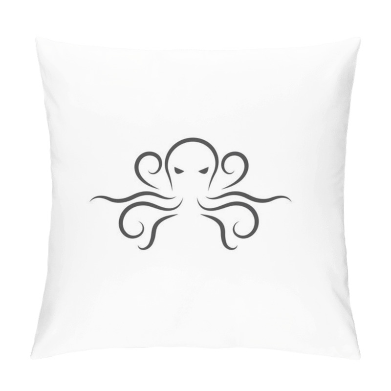 Personality  Octopus Logo Ilustration Vector Template Pillow Covers