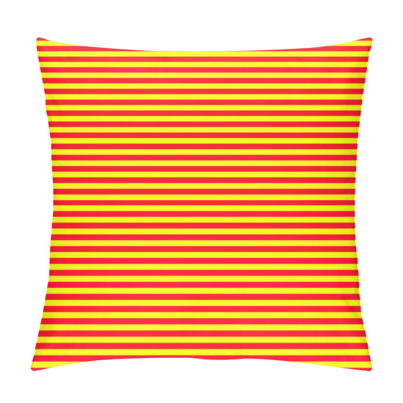 Personality  Red And Yellow Horizontal Stripe Pattern Pillow Covers