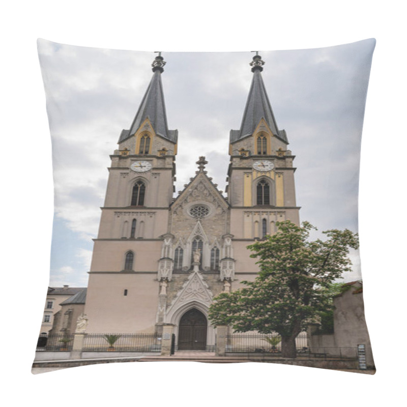 Personality  Church Of Admont (Austria) On A Sunny Day In Springtime, Cloudy Sky Pillow Covers