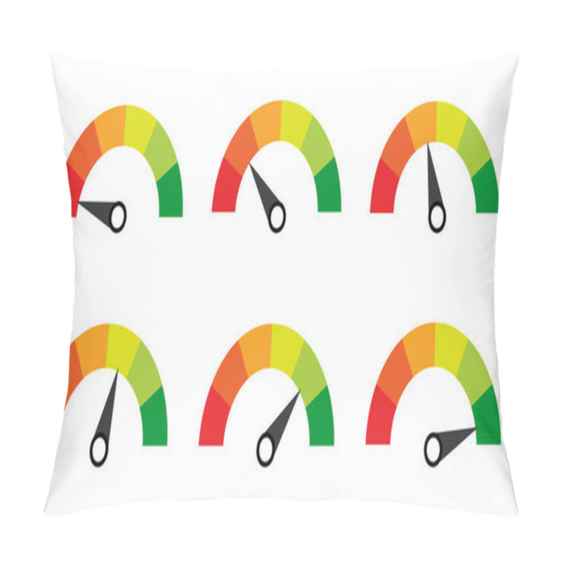 Personality  Scale. Gauge. Meter. Indicators With Different Indicators. Pillow Covers