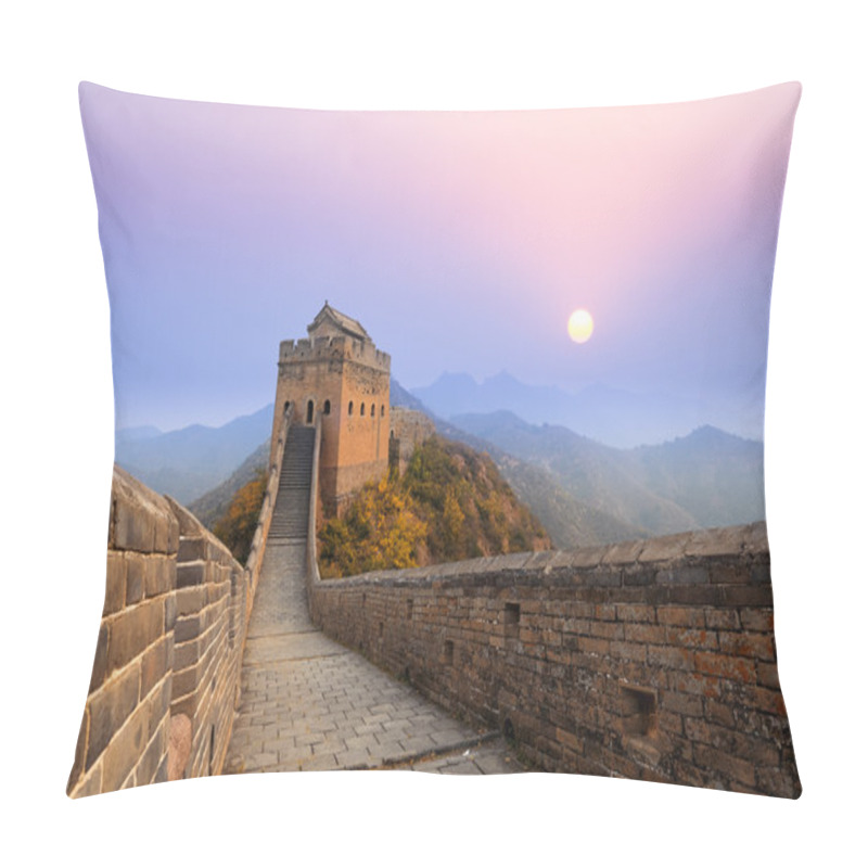 Personality  The Great Wall At Sunrise Pillow Covers