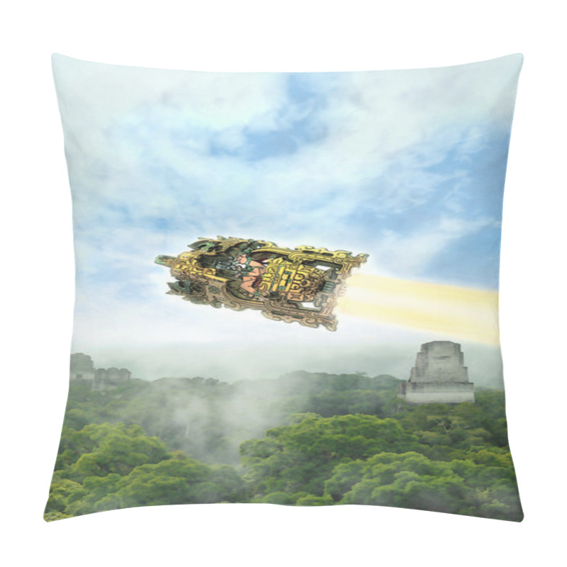 Personality  Emperor Pacal And Spaceship Pillow Covers