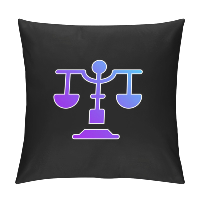 Personality  Balance Blue Gradient Vector Icon Pillow Covers