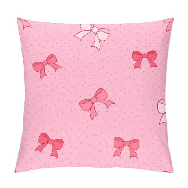 Personality  Pink Seamless Pattern With Bows Pillow Covers