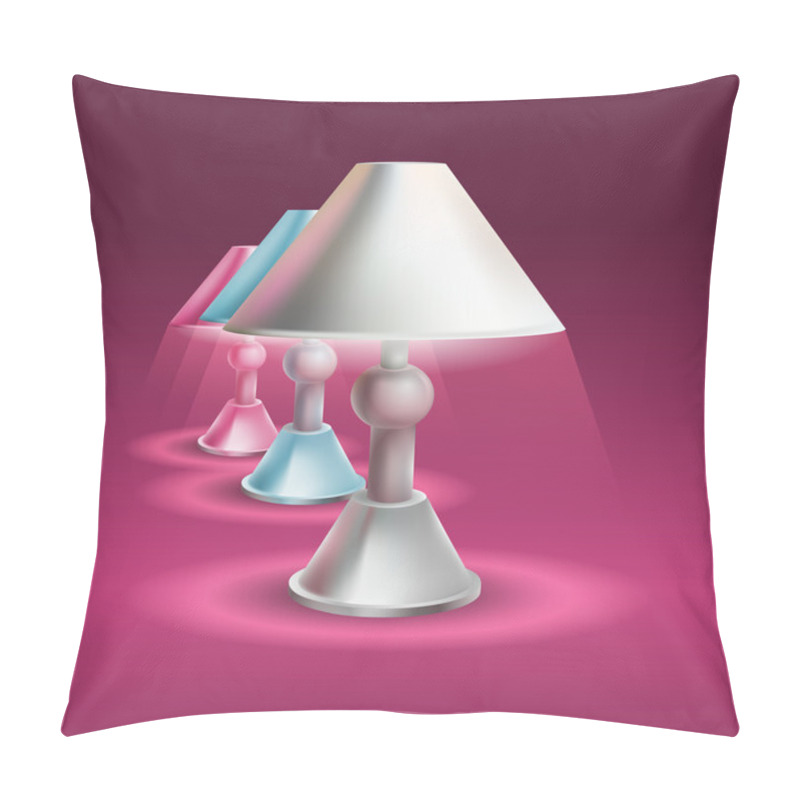 Personality  Set Of Table Lamps. Pillow Covers