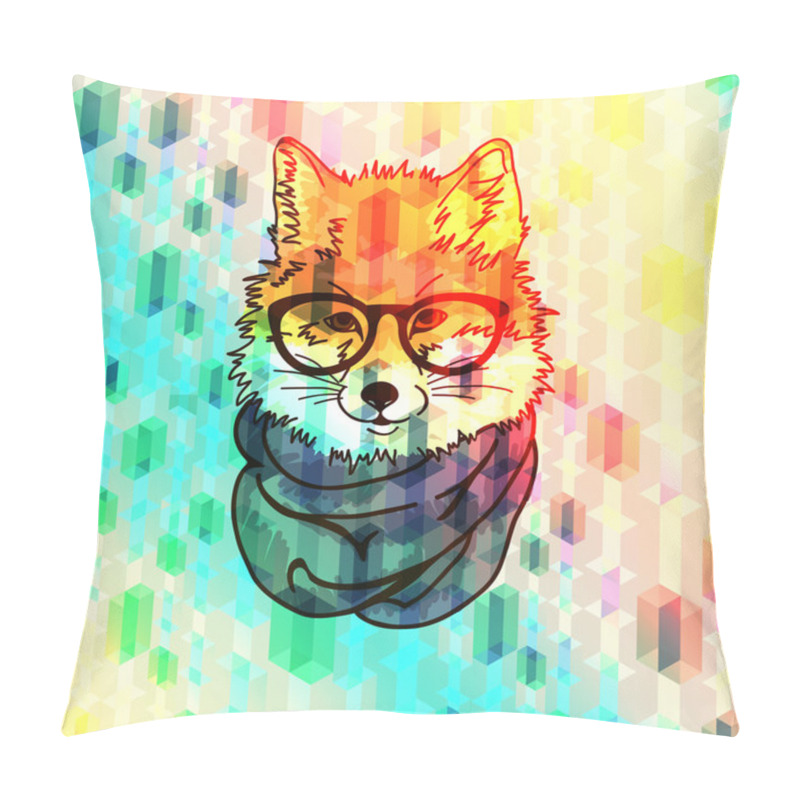 Personality  Hipster Fashion Fox Illustration Pillow Covers