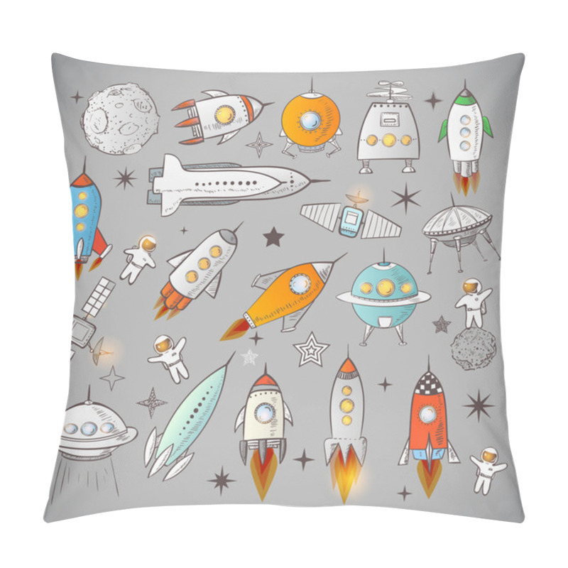 Personality  Collection Of Sketchy Space Objects Pillow Covers