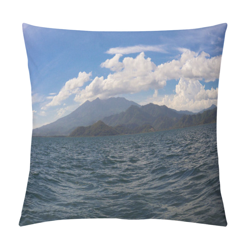 Personality  Sea View Of Pahawang Beach With Mountains And Scenic Sky, Fish Eye Effect  Pillow Covers