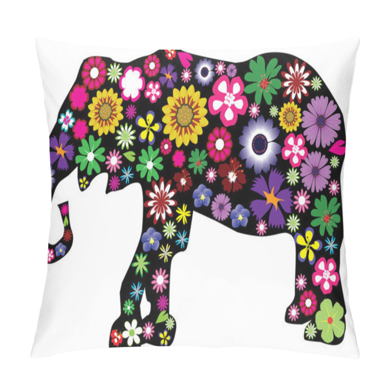 Personality  Floral Elephant Pillow Covers