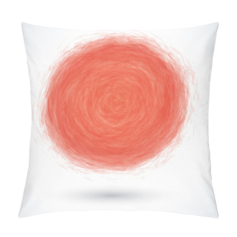 Personality  Red Brush Stroke In  Circle Pillow Covers