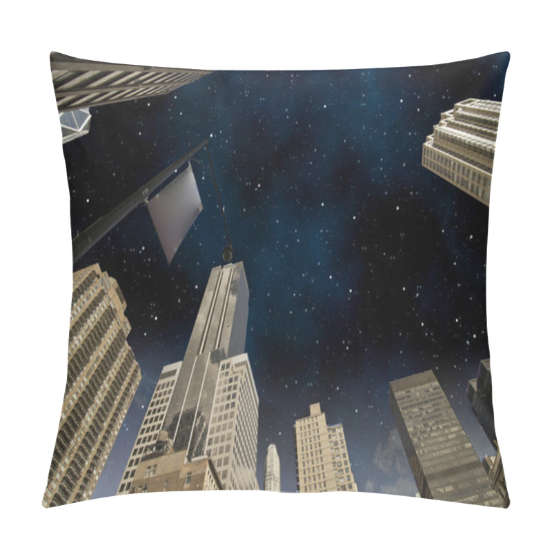 Personality  Starry Night Over New York City Skyscrapers Pillow Covers