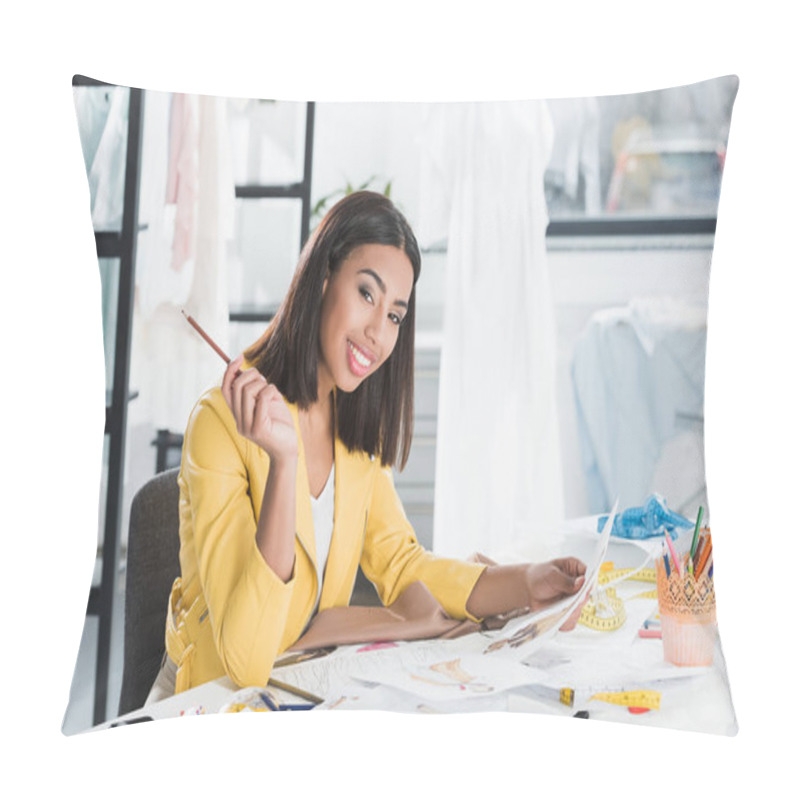 Personality  Woman Looking At Camera Pillow Covers