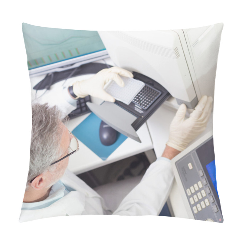 Personality  Life Scientist Researching In The Laboratory. Pillow Covers