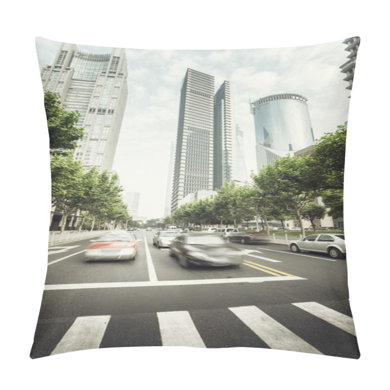 Personality  Street  In Shanghai Lujiazui,China Pillow Covers