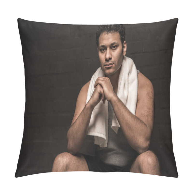 Personality  Man Resting At Locker Room Pillow Covers