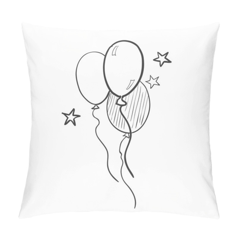 Personality  Doodle Air Balloons Pillow Covers