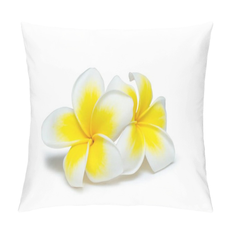 Personality  Frangipani Flower Isolated On White Background Pillow Covers