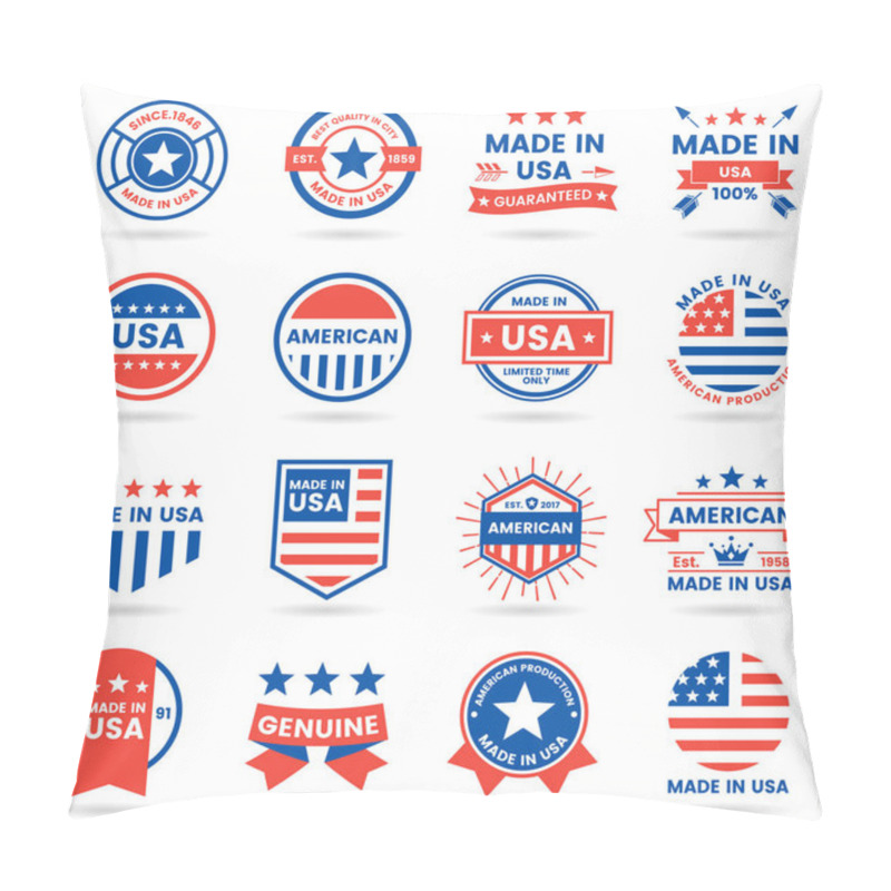 Personality  America Vector Label For Banner, Poster, Flyer Pillow Covers