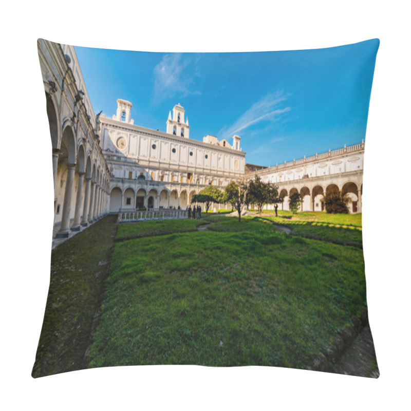 Personality  Naples Campania Italy. The Certosa Di San Martino Charterhouse Of St. Martin Is A Former Monastery Complex, Now A Museum, In Naples,, Italy Pillow Covers