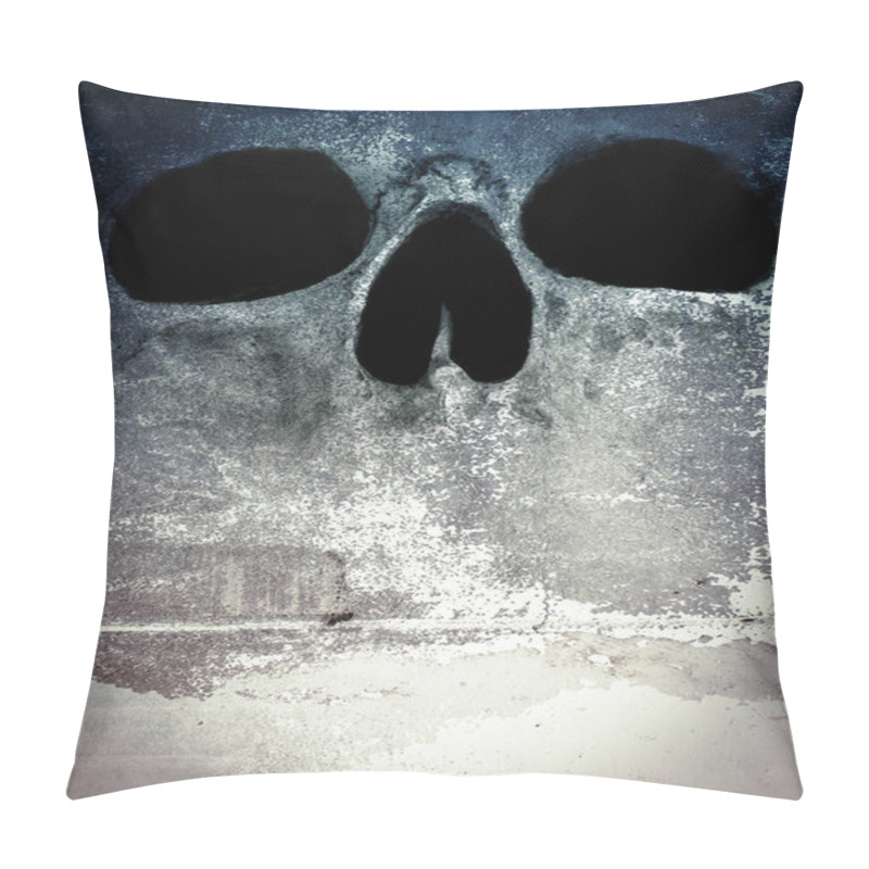 Personality  Horror Skull,Scary Background For Halloween Concept And Movie Poster Project Pillow Covers