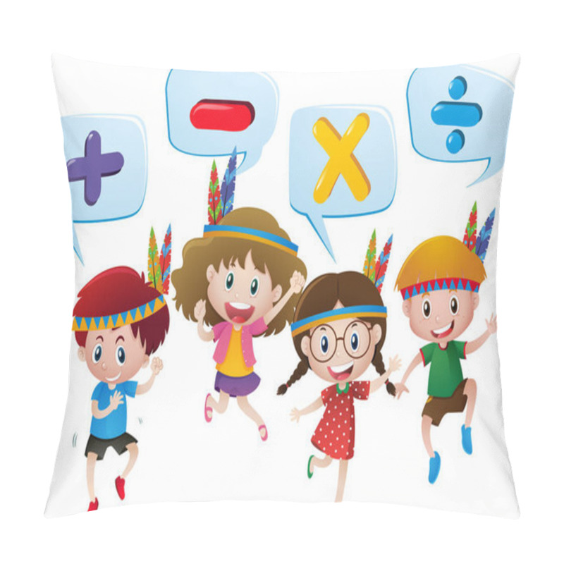 Personality  Kids And Different Math Signs Pillow Covers