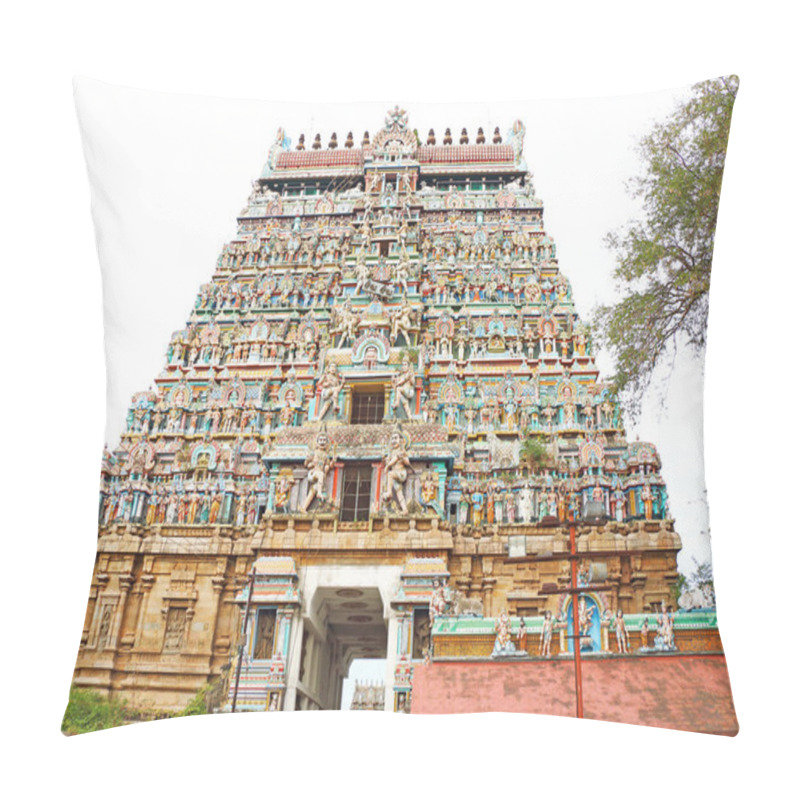 Personality  Massive Ancient Temple Complex Chidabaram Tamil Nadu India Pillow Covers