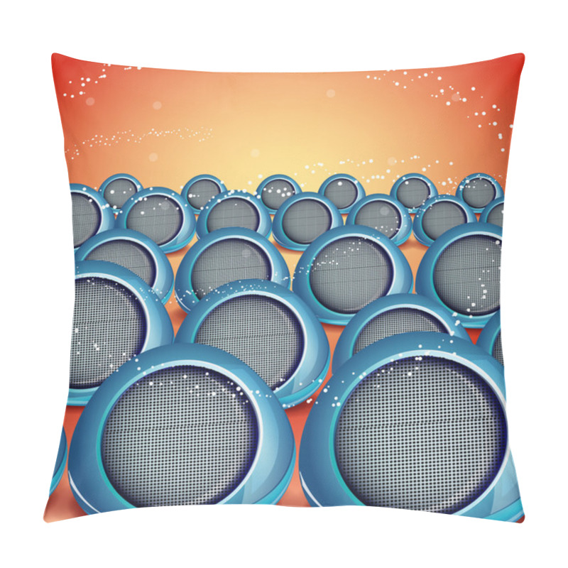 Personality  Speakers Seamless Background. Vector Illustration Pillow Covers