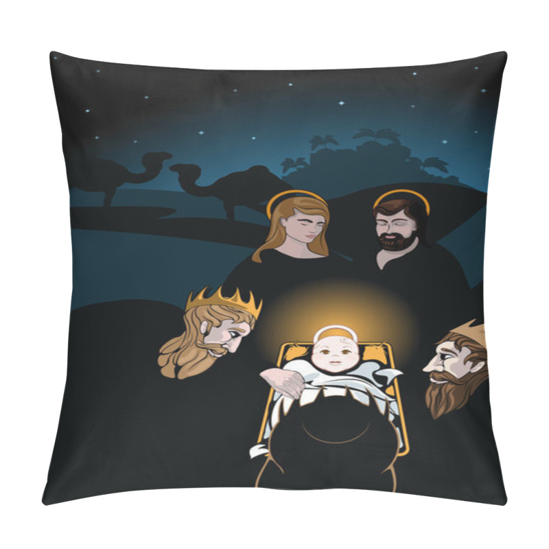 Personality  Nativity Scene With Baby Jesus Pillow Covers