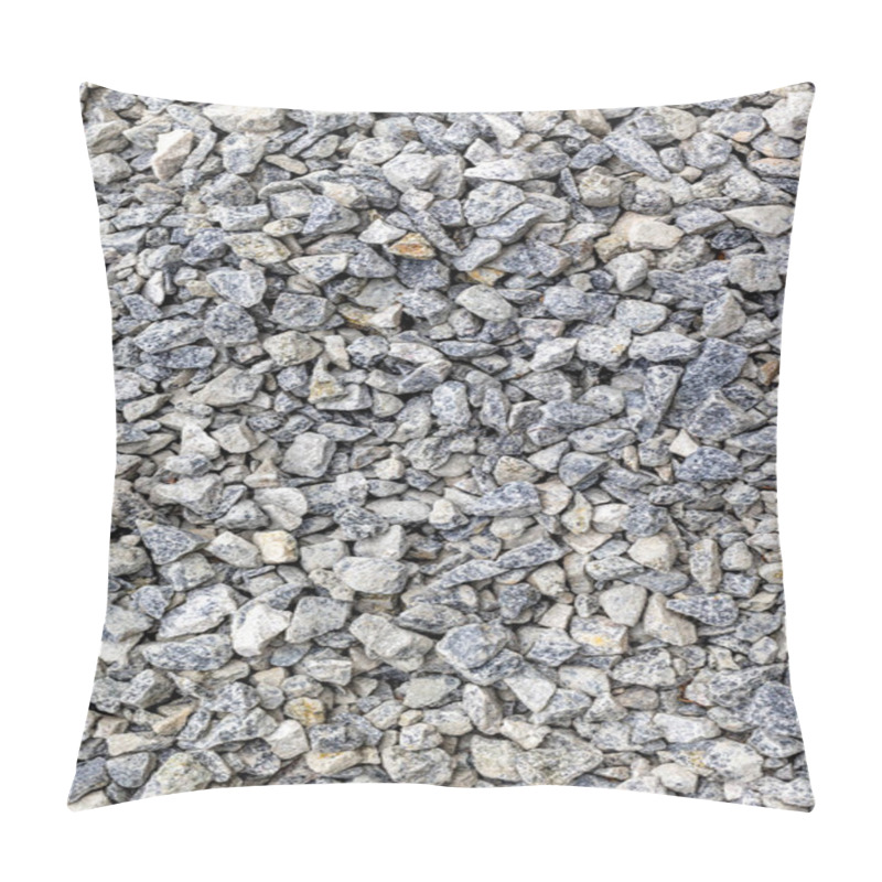 Personality  Close-up Of Rough Gray Gravel Texture With Various Stone Sizes. Pillow Covers