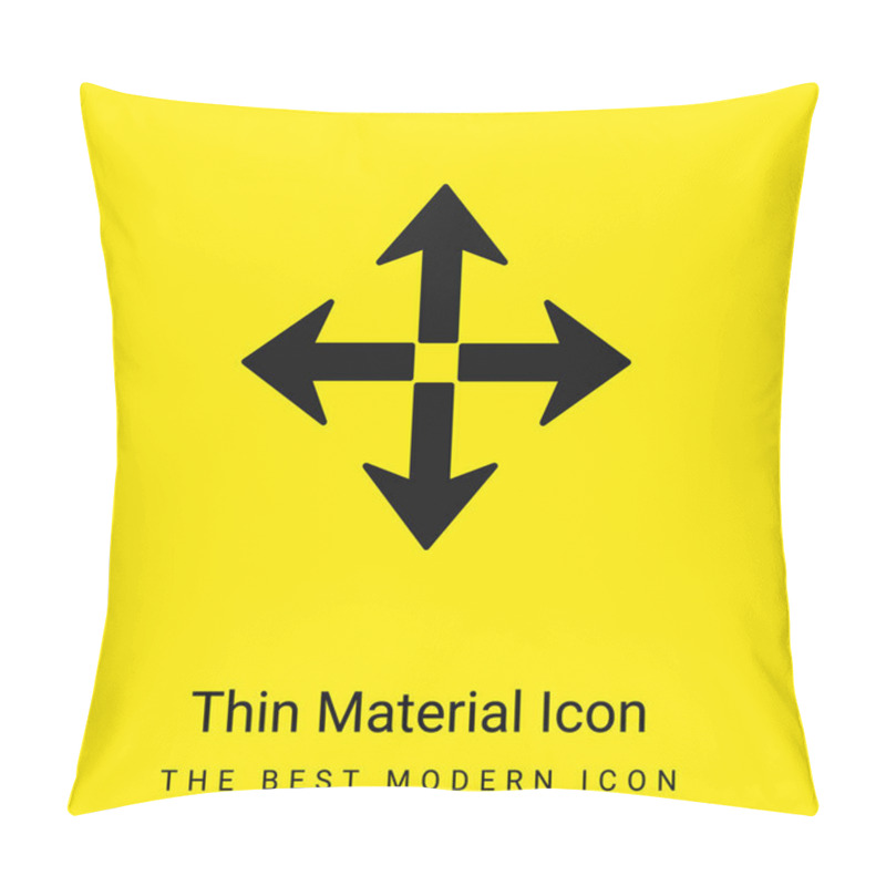 Personality  Arrow Spread Symbol Minimal Bright Yellow Material Icon Pillow Covers