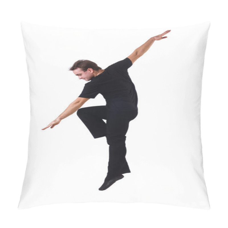 Personality  Dancer Isolated On The White Background Pillow Covers