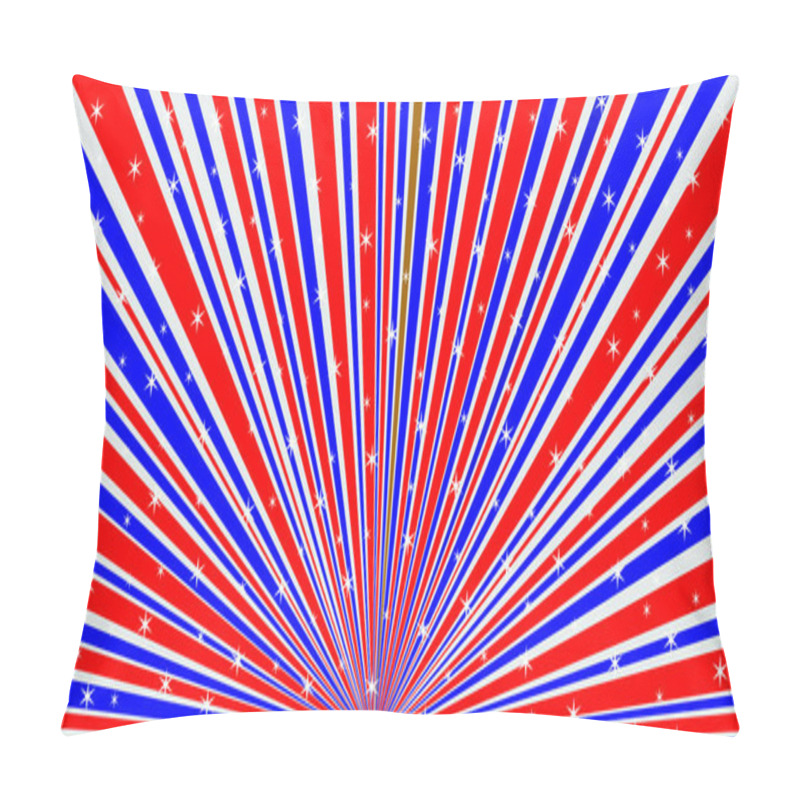 Personality  Abstract And Retro Grunge Red White And Blue Backround Design Element With Stars Pillow Covers