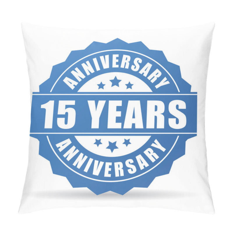 Personality  15 Years Anniversary Celebration Vector Icon Pillow Covers