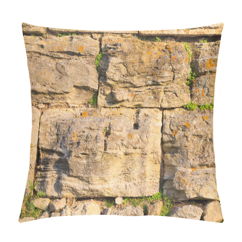 Personality  Medieval Stone Wall From An Ancient Fortress Pillow Covers