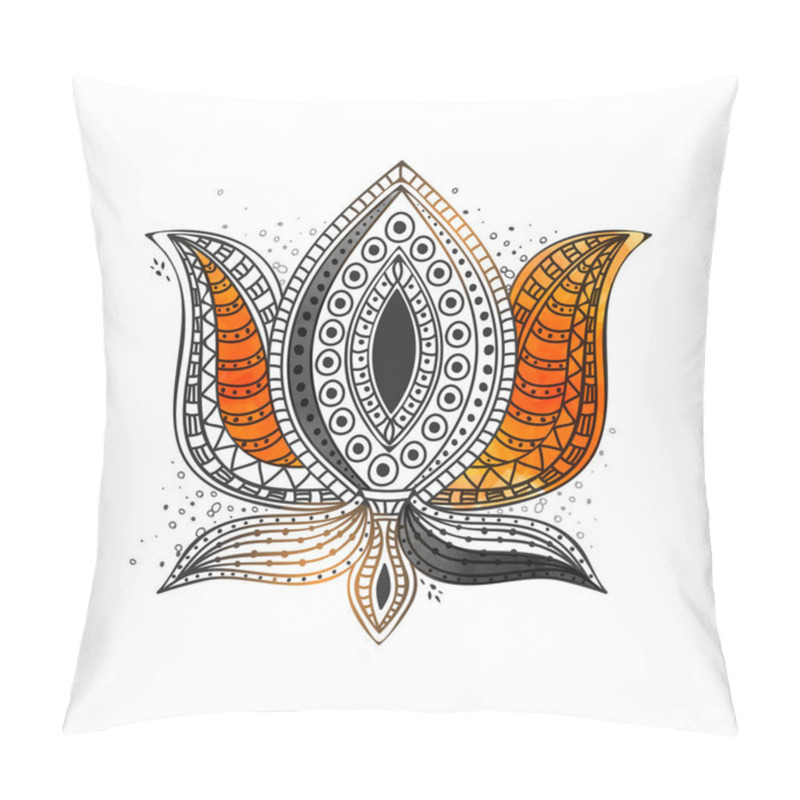 Personality  Beautiful Ornamental Lotus Flower. Pillow Covers