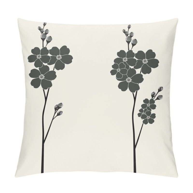 Personality  Illustration Of The Beautiful Forget-me-not Flowers Pillow Covers