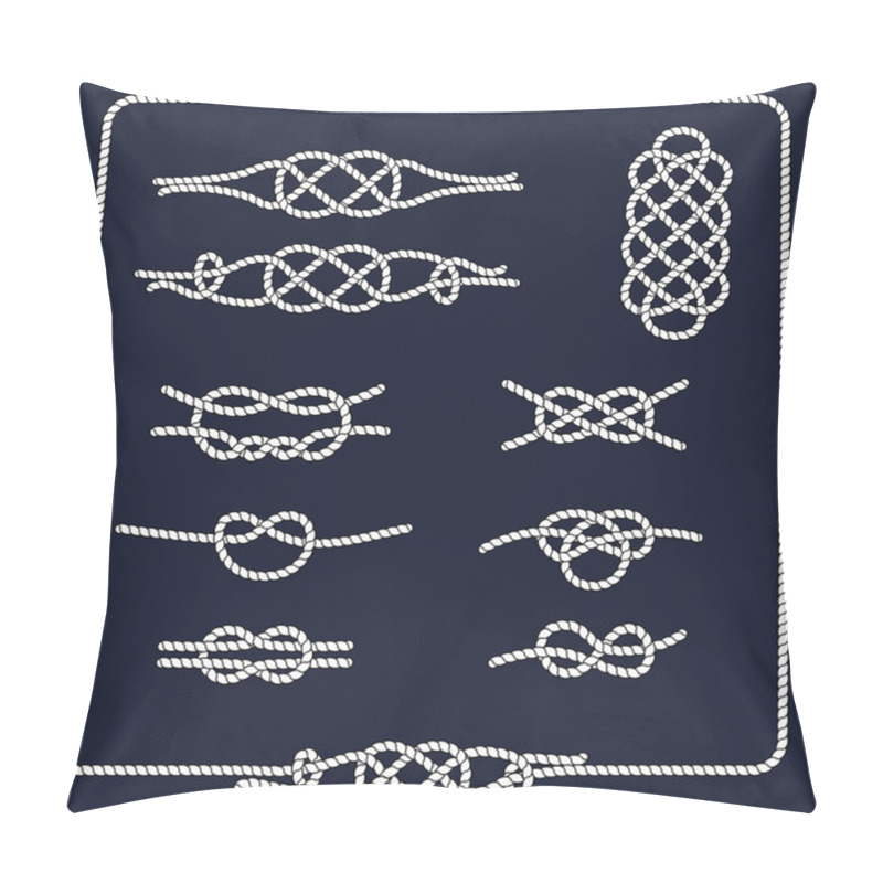 Personality  Marine Symbol. Rope Knots. Pillow Covers