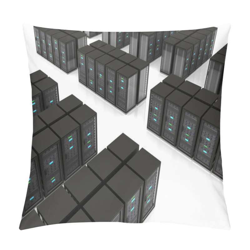 Personality  3d Illustration Of Server Farm Pillow Covers