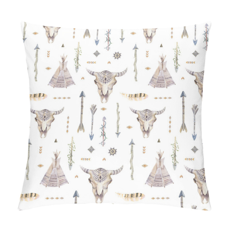 Personality   Seamless Pattern With Teepees Pillow Covers