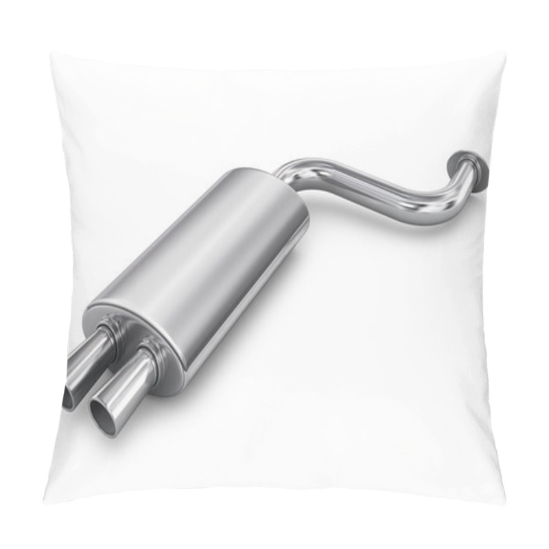 Personality  Car Exhaust Pipe Isolated On White Background Pillow Covers