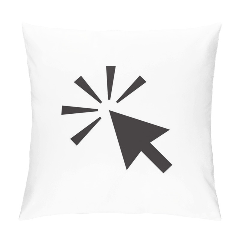 Personality  Mouse Cursor Vector Icon, Clicking Cursor Pointer Icon Vector Pillow Covers