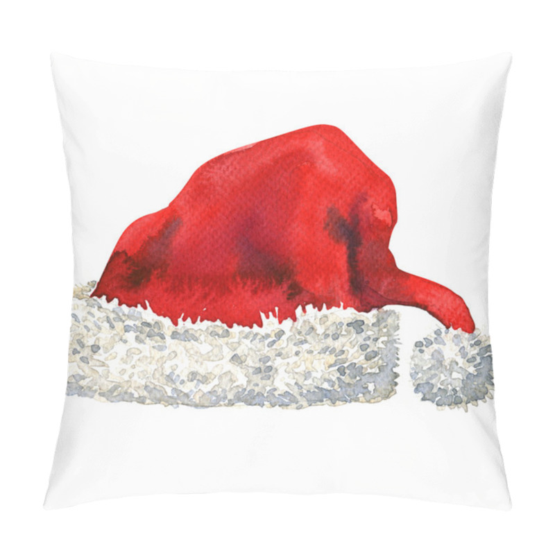 Personality  Santa Claus Red Hat Isolated On White Background Pillow Covers