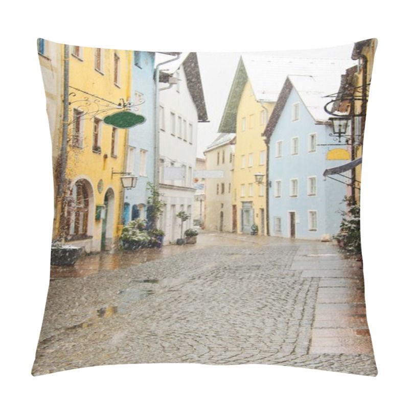 Personality  German Street In Winter Pillow Covers