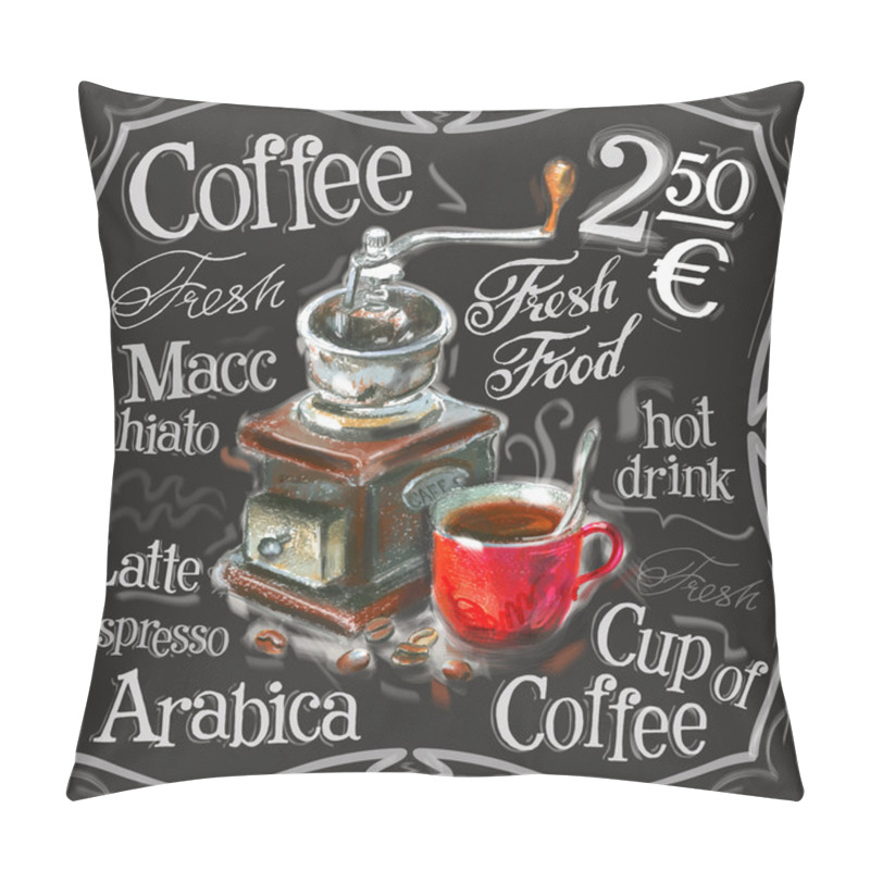 Personality  Coffee, Espresso Logo Design Template Pillow Covers