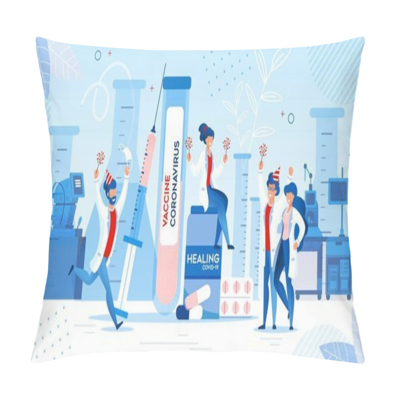 Personality  Healing Coronavirus Vaccine Development In Lab Pillow Covers