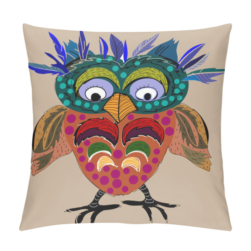 Personality  Cute Owl, Cartoon Drawing Pillow Covers