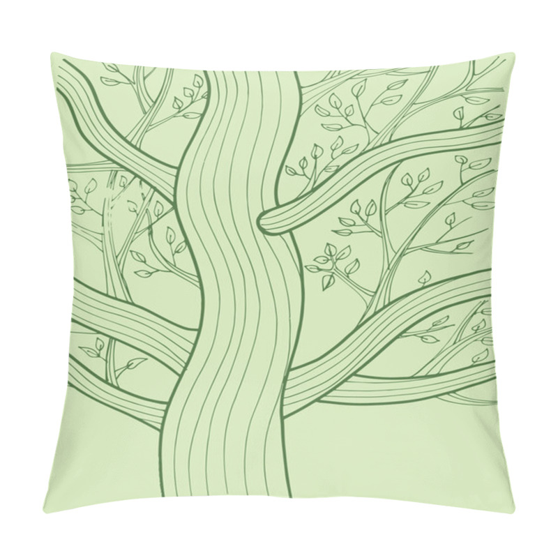 Personality  Tree Branches And Leafs Pillow Covers