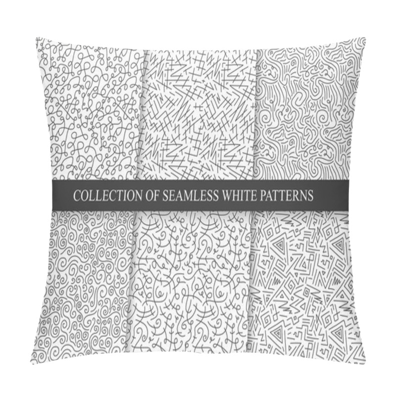 Personality  Collection Of Hand Drawn Seamless Patterns. Pillow Covers