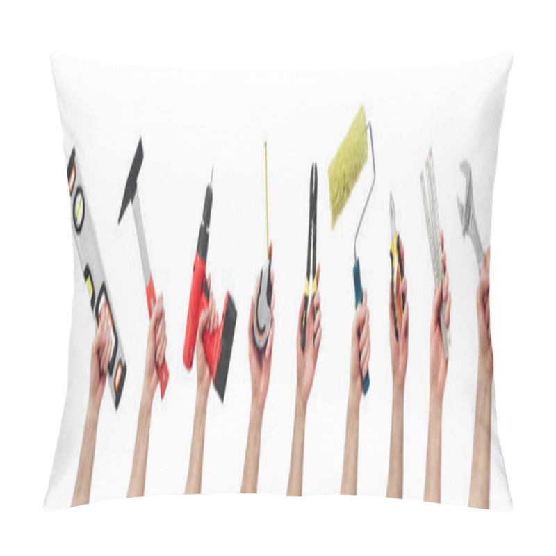 Personality  Hands Holding Tools Pillow Covers